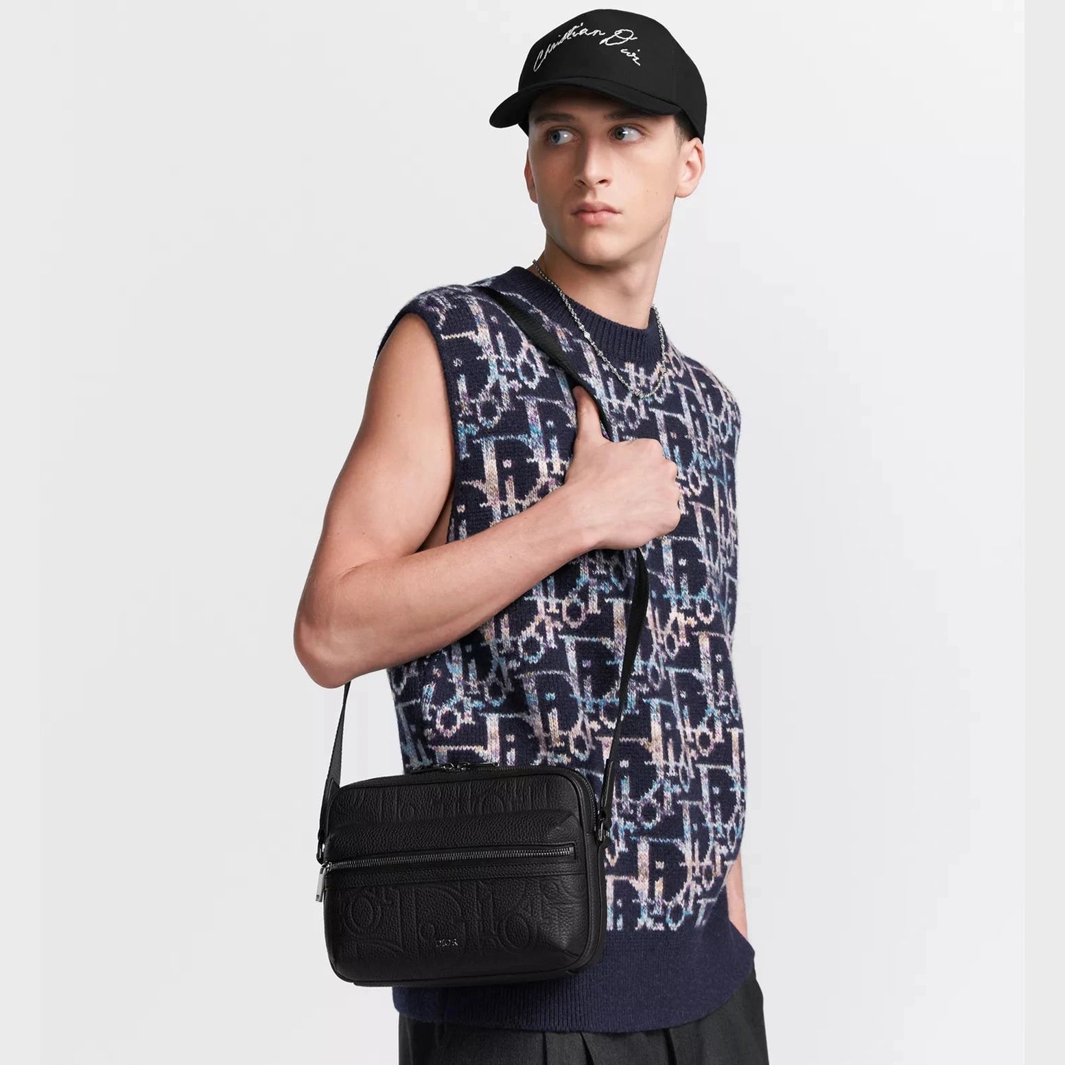 Sacoche Dior - Messenger zippé Rider 2.0 - Noir