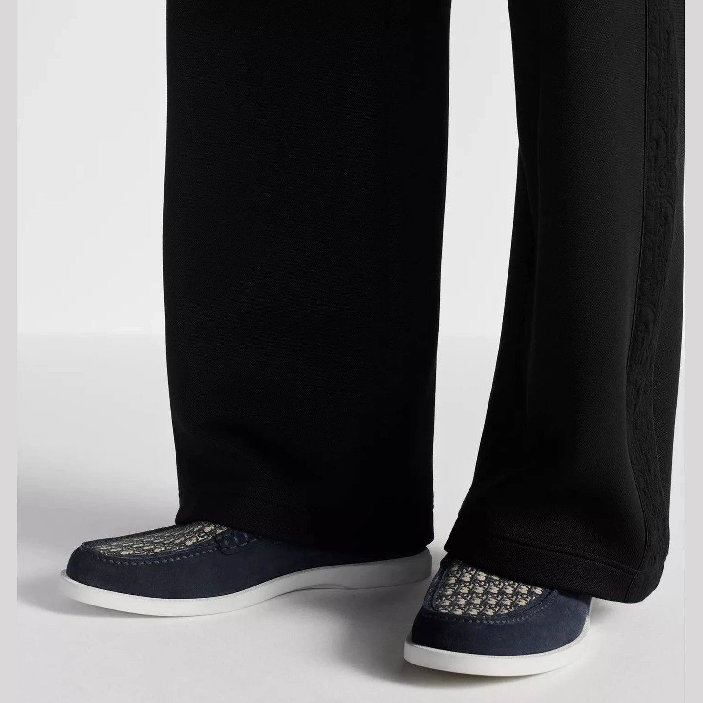 Mocassins Dior - Granville - Toile Jacquard - Bleu Marine