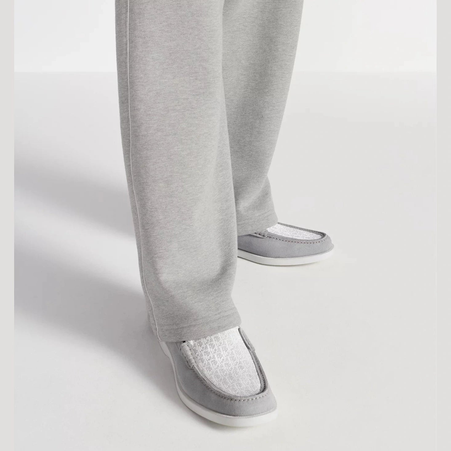 Mocassins Dior - Granville - Toile Jacquard - Gris