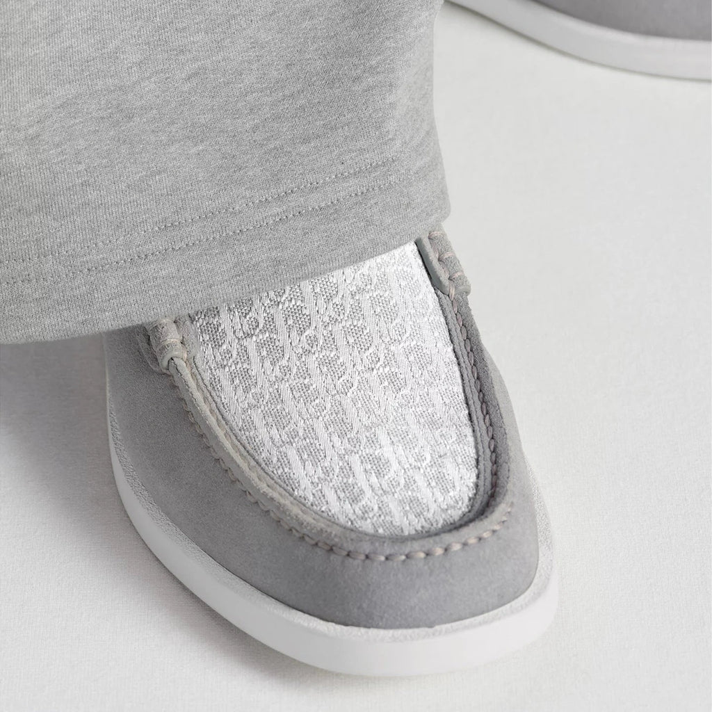 Mocassins Dior - Granville - Toile Jacquard - Gris