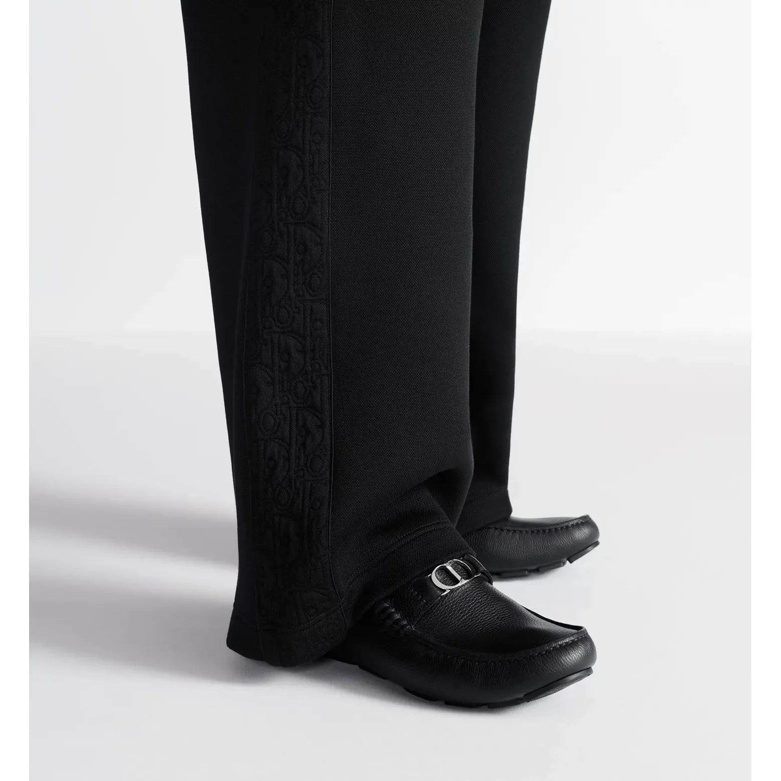 Mocassin Dior - Cuir de veau grainé - Noir