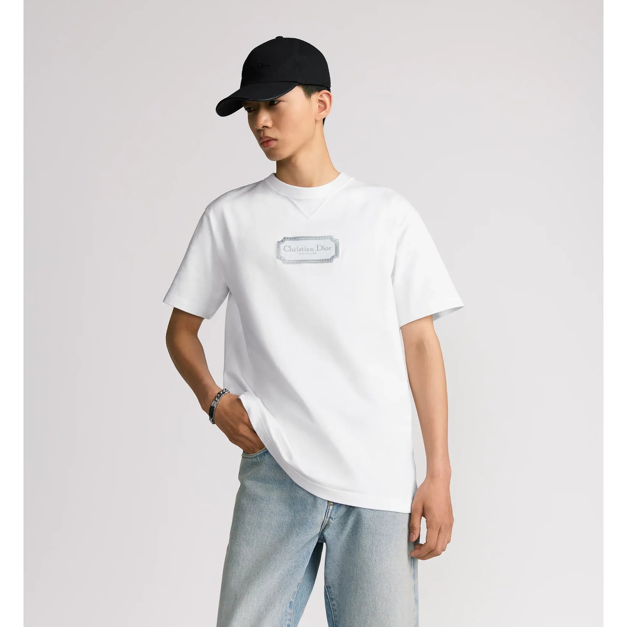 T-Shirt Christian Dior - Couture - Coupe Relax -  Blanc