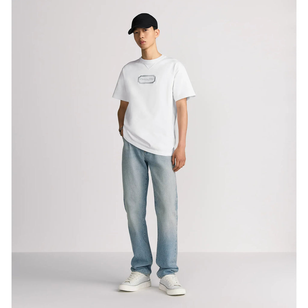 T-Shirt Christian Dior - Couture - Coupe Relax -  Blanc