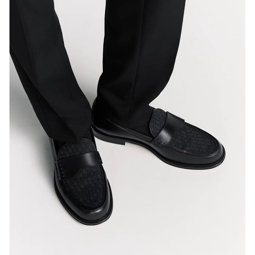 Mocassin Dior - Granville - Noir et Toile Jacquard