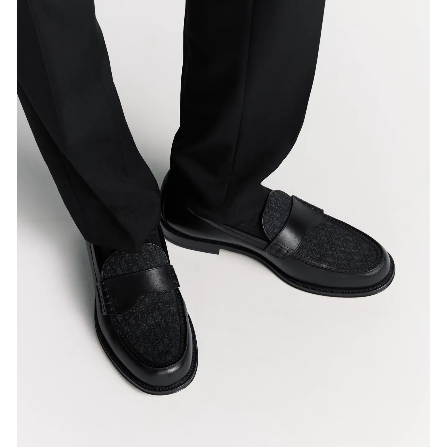 Mocassin Dior - Granville - Noir et Toile Jacquard