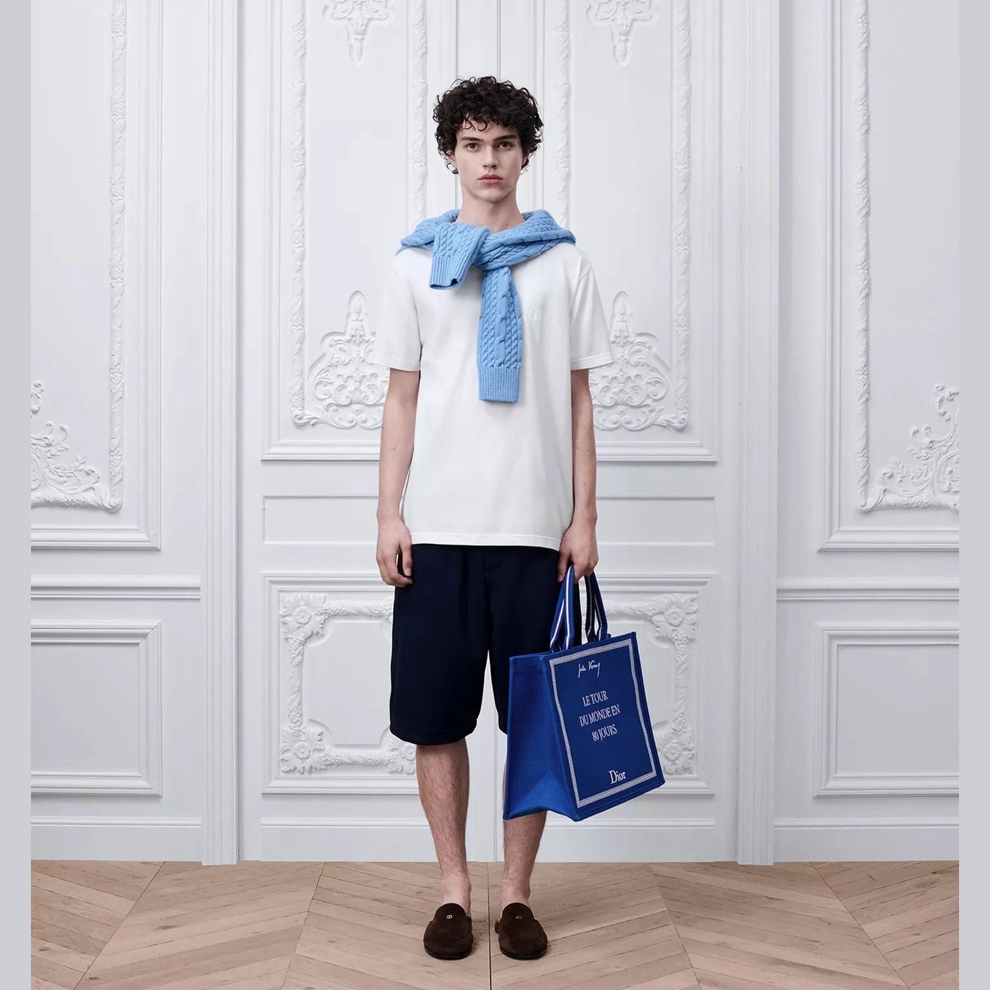 T-Shirt Dior - Logo Brodé - Coupe Relax - Blanc