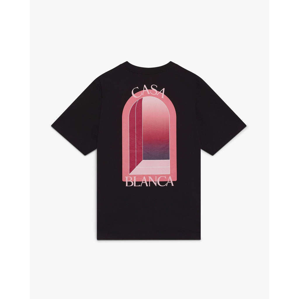 T-Shirt Casablanca - rose Arches - Noir