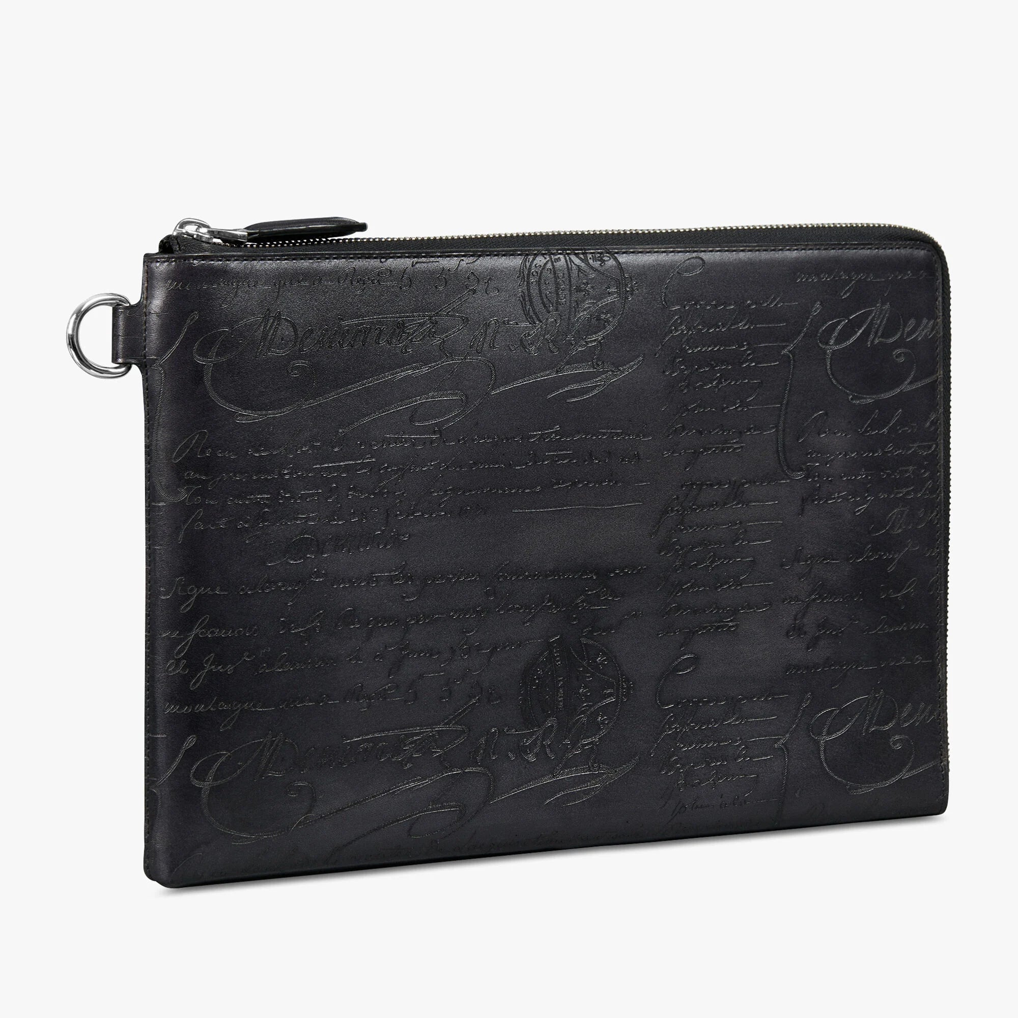 Pochette Berluti - Nino GM SCRITTO en Cuir - Noir
