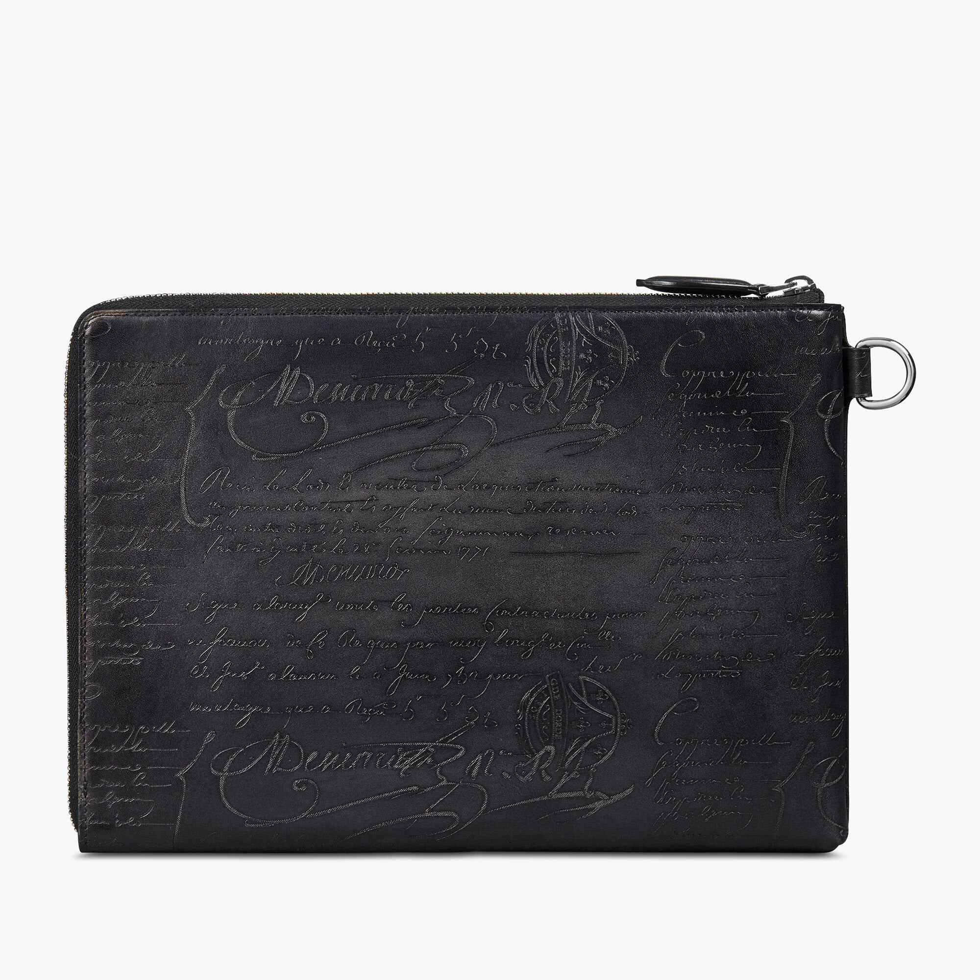 Pochette Berluti - Nino GM SCRITTO en Cuir - Noir