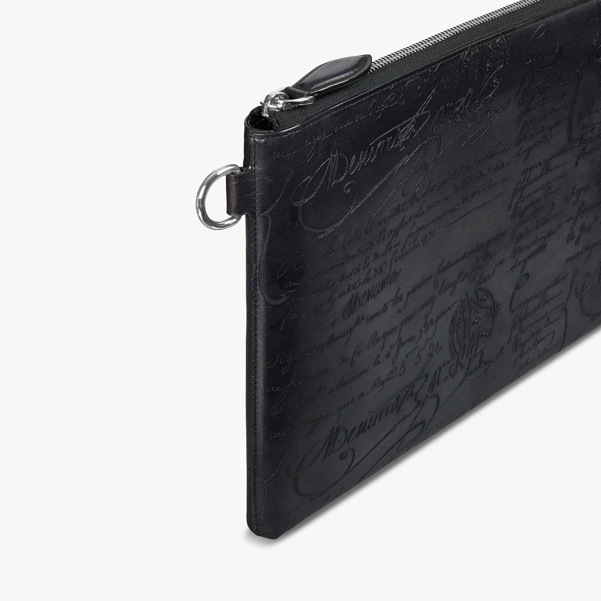 Pochette Berluti - Nino GM SCRITTO en Cuir - Noir