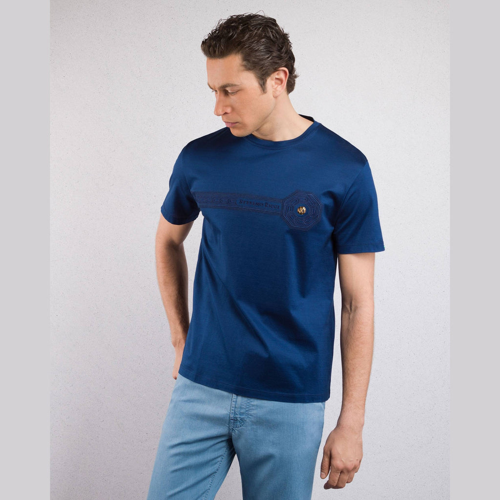 T-Shirt Stefano Ricci - Bleu Marine