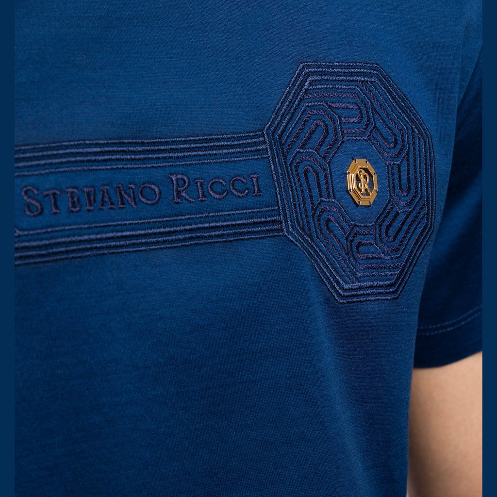 T-Shirt Stefano Ricci - Bleu Marine