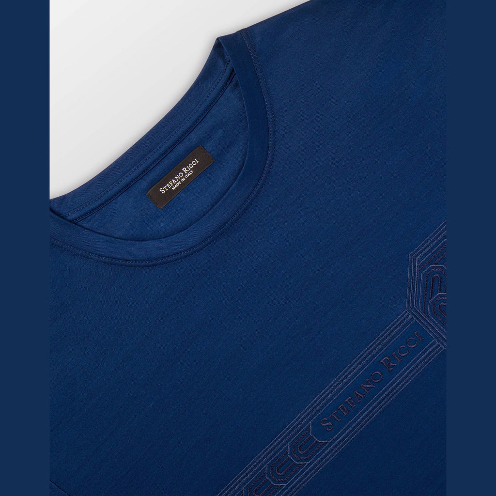 T-Shirt Stefano Ricci - Bleu Marine