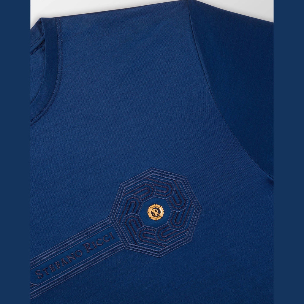 T-Shirt Stefano Ricci - Bleu Marine