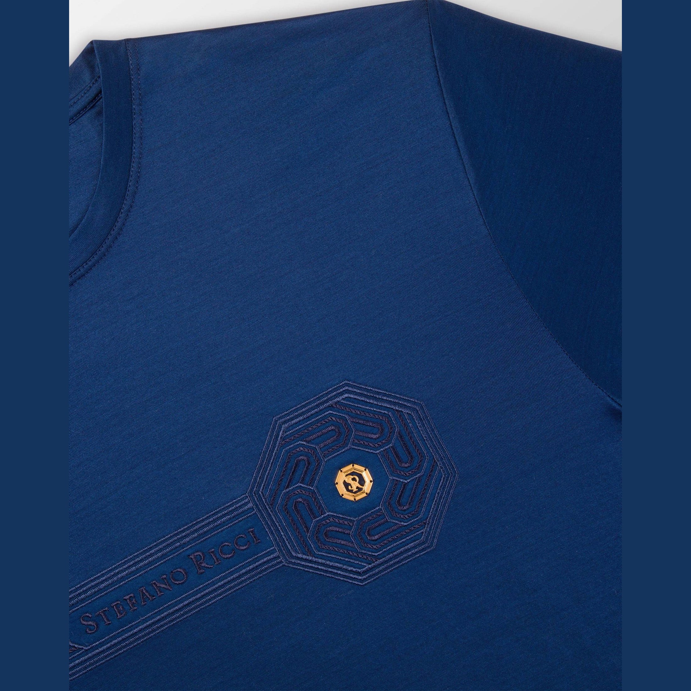 T-Shirt Stefano Ricci - Bleu Marine
