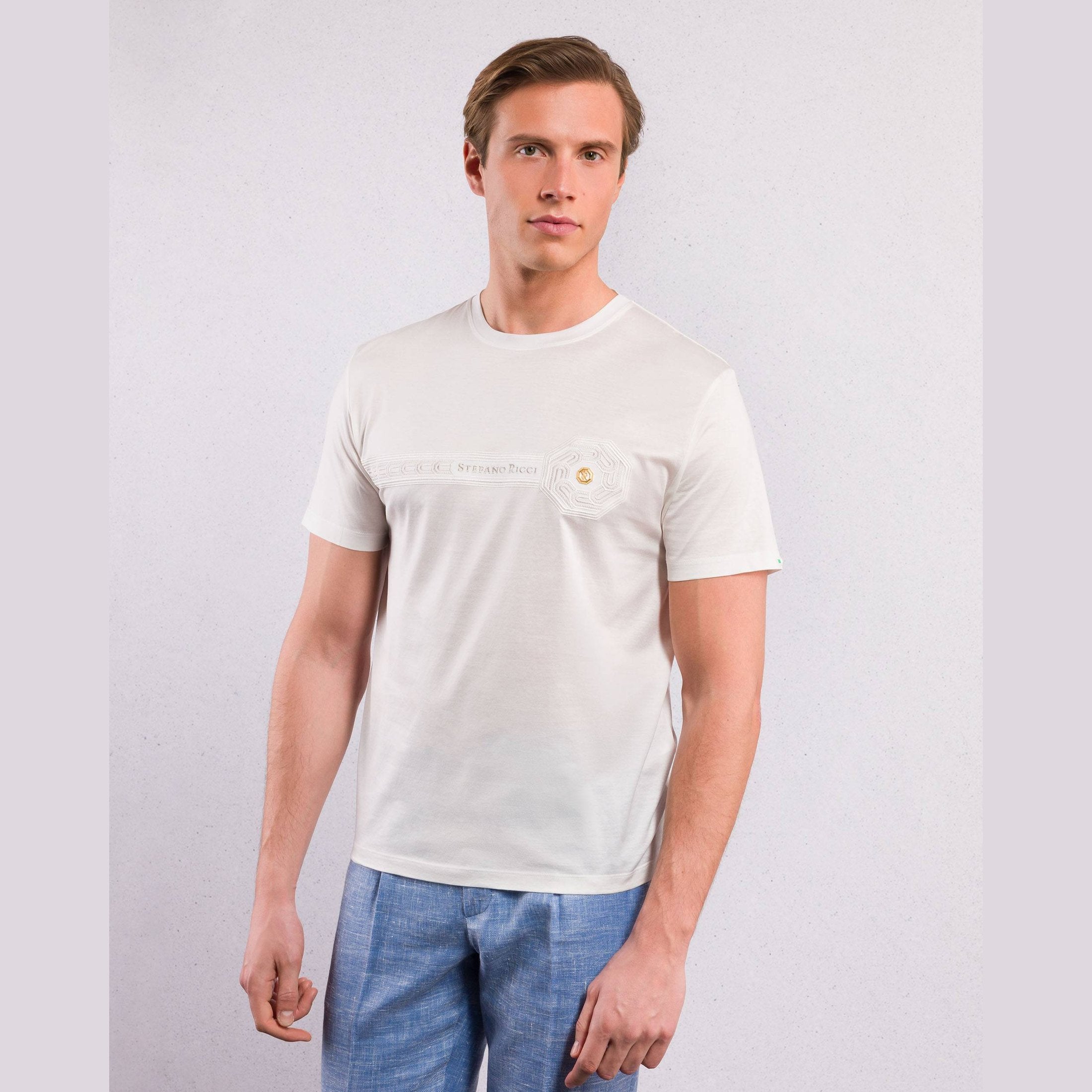 T-Shirt Stefano Ricci - Blanc