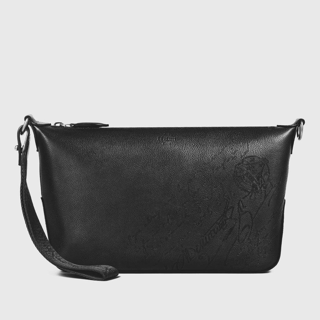 Pochette Berluti - Zippée Toujours Soft En Cuir Scritto