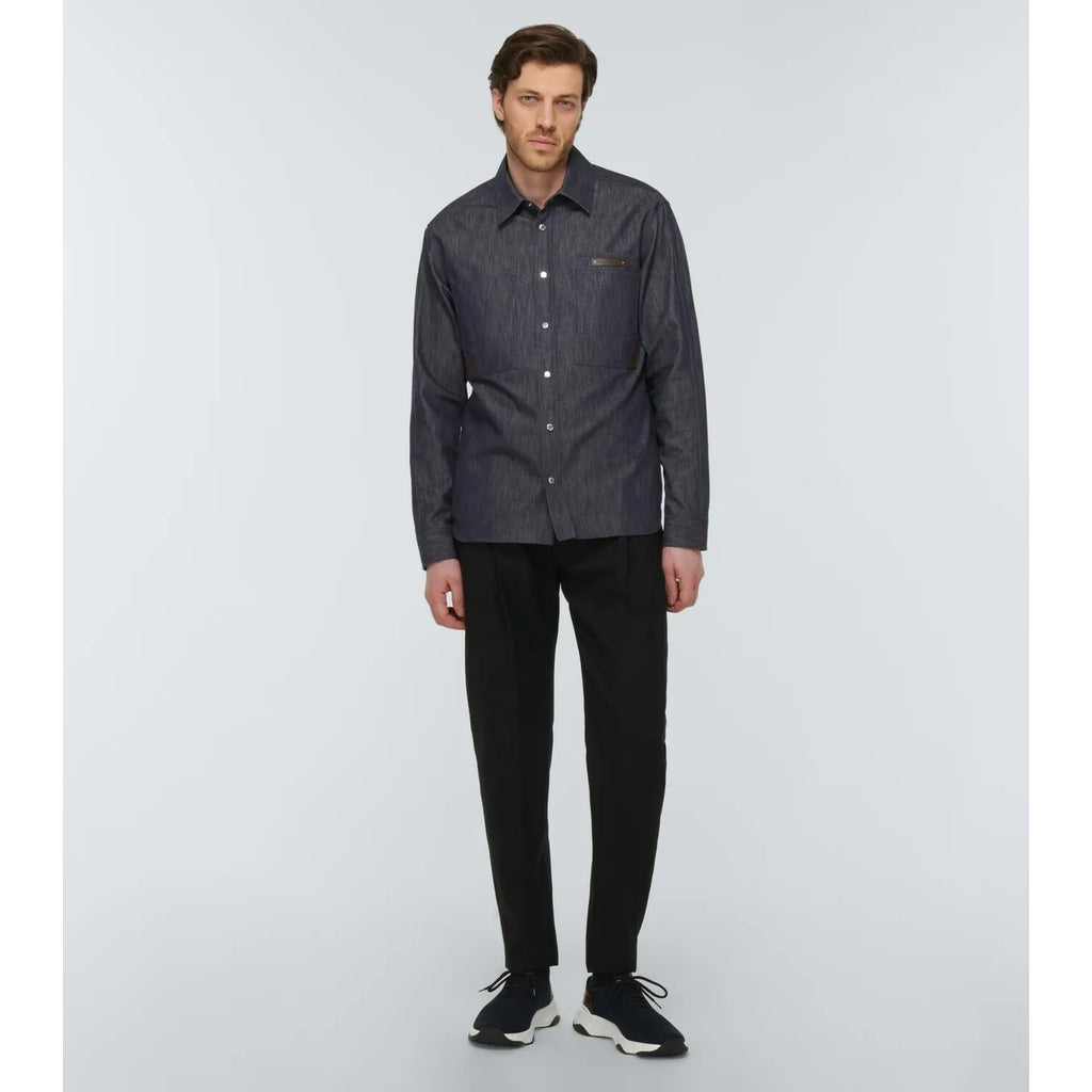 Espadrilles Berluti - Shadow - Lin et Cuir - Bleu Marine