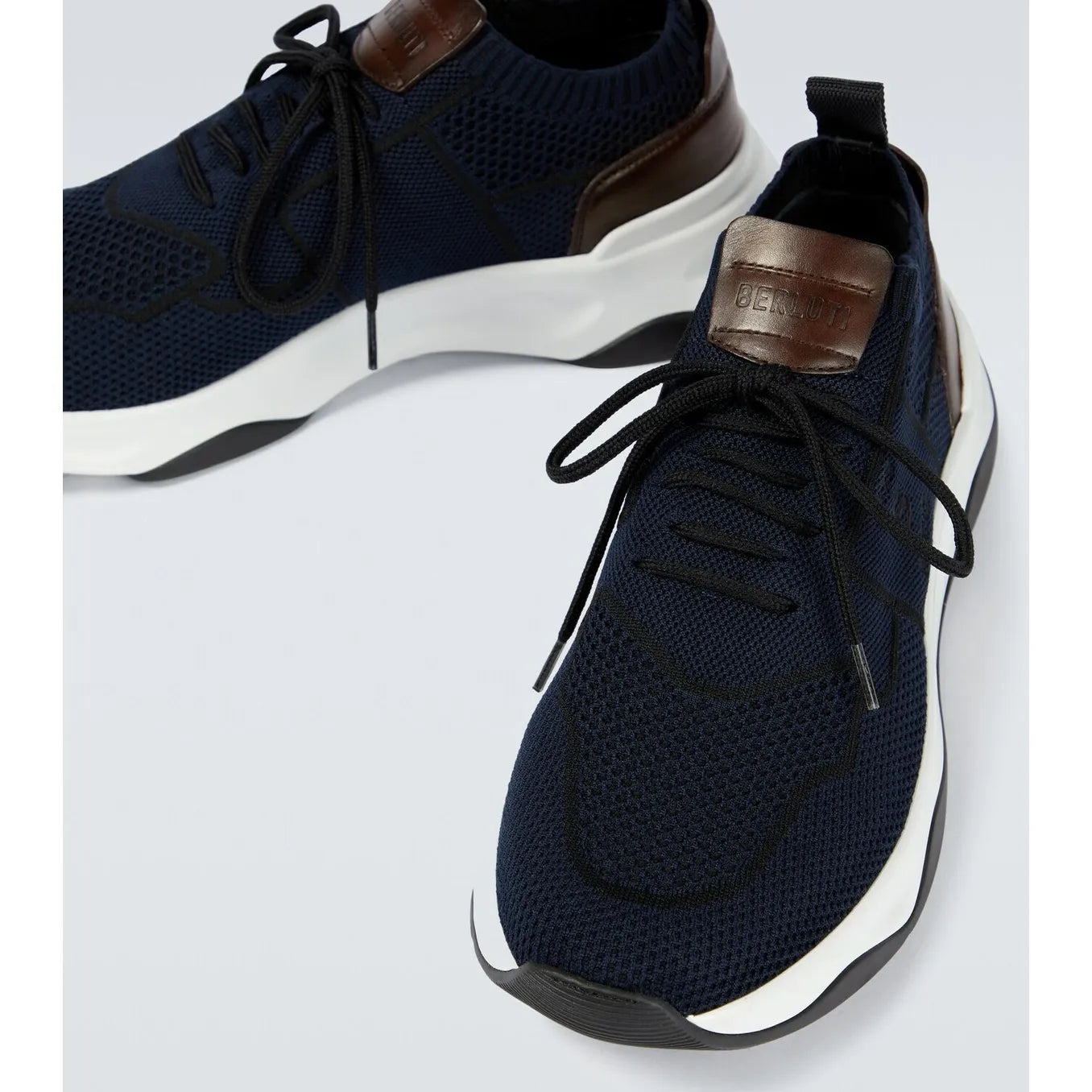 Espadrilles Berluti - Shadow - Lin et Cuir - Bleu Marine