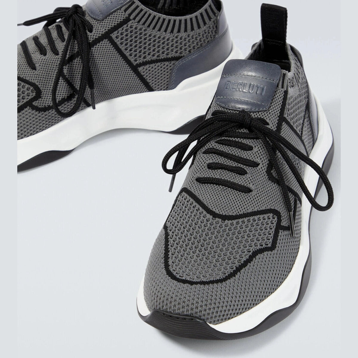 Espadrilles Berluti - Shadow - Maille et Cuir - Gris
