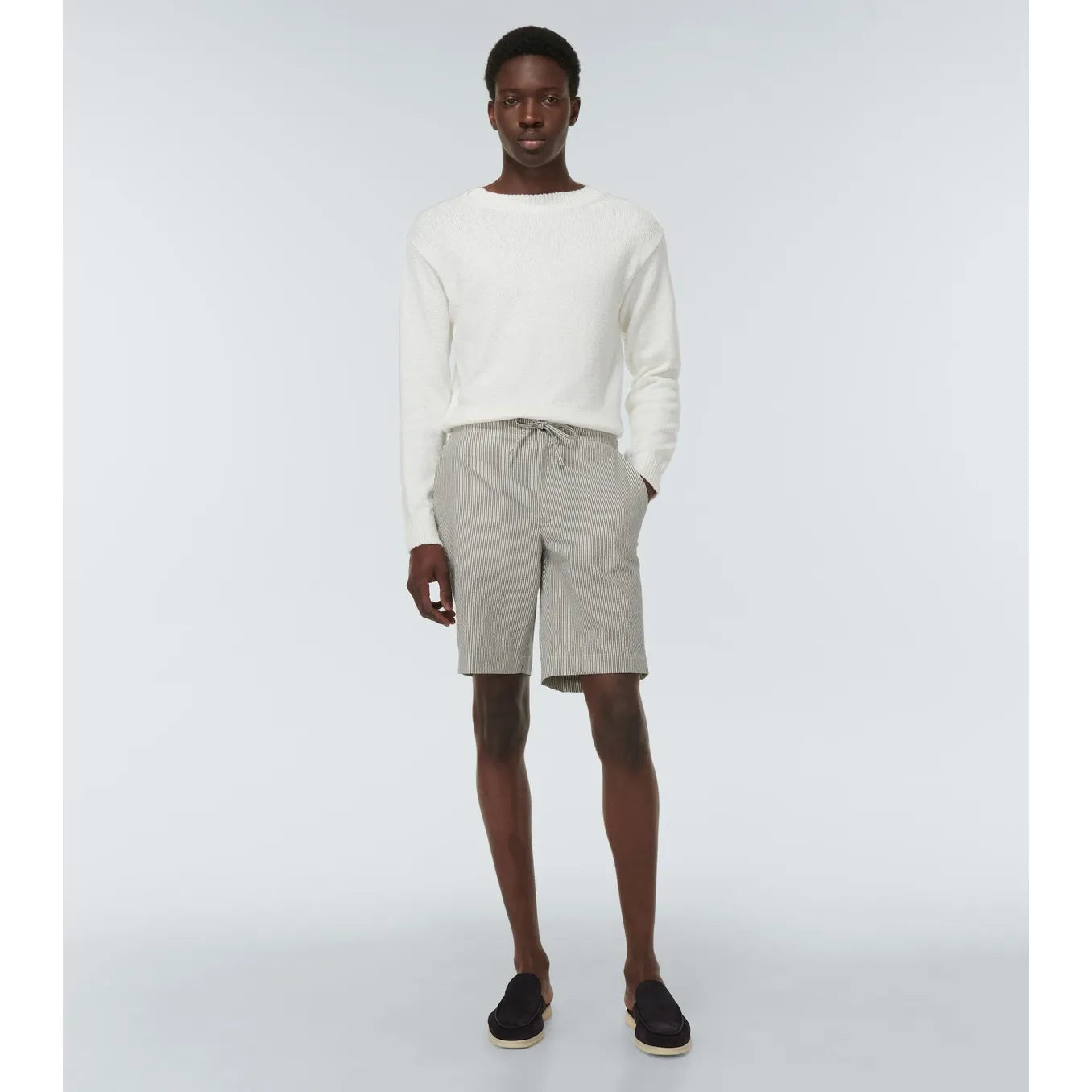 Mules Loro Piana - Walk Suede - Noir