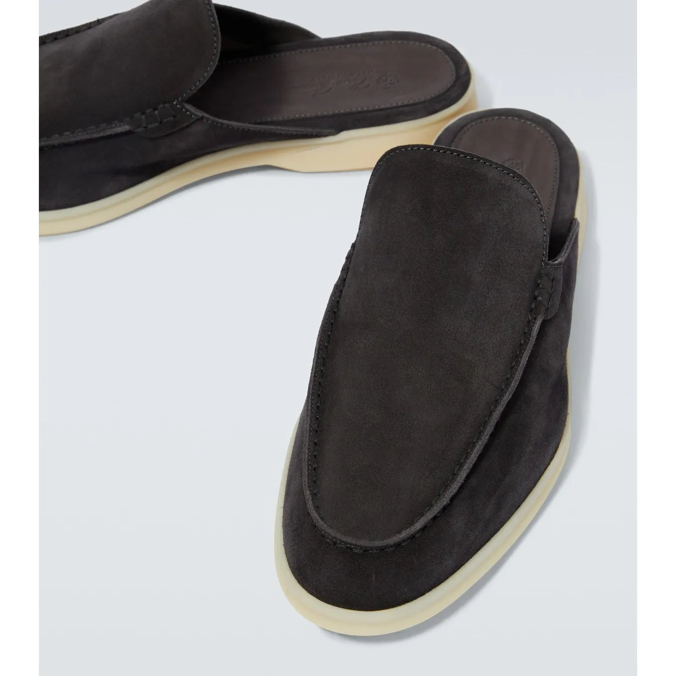 Mules Loro Piana - Walk Suede - Noir