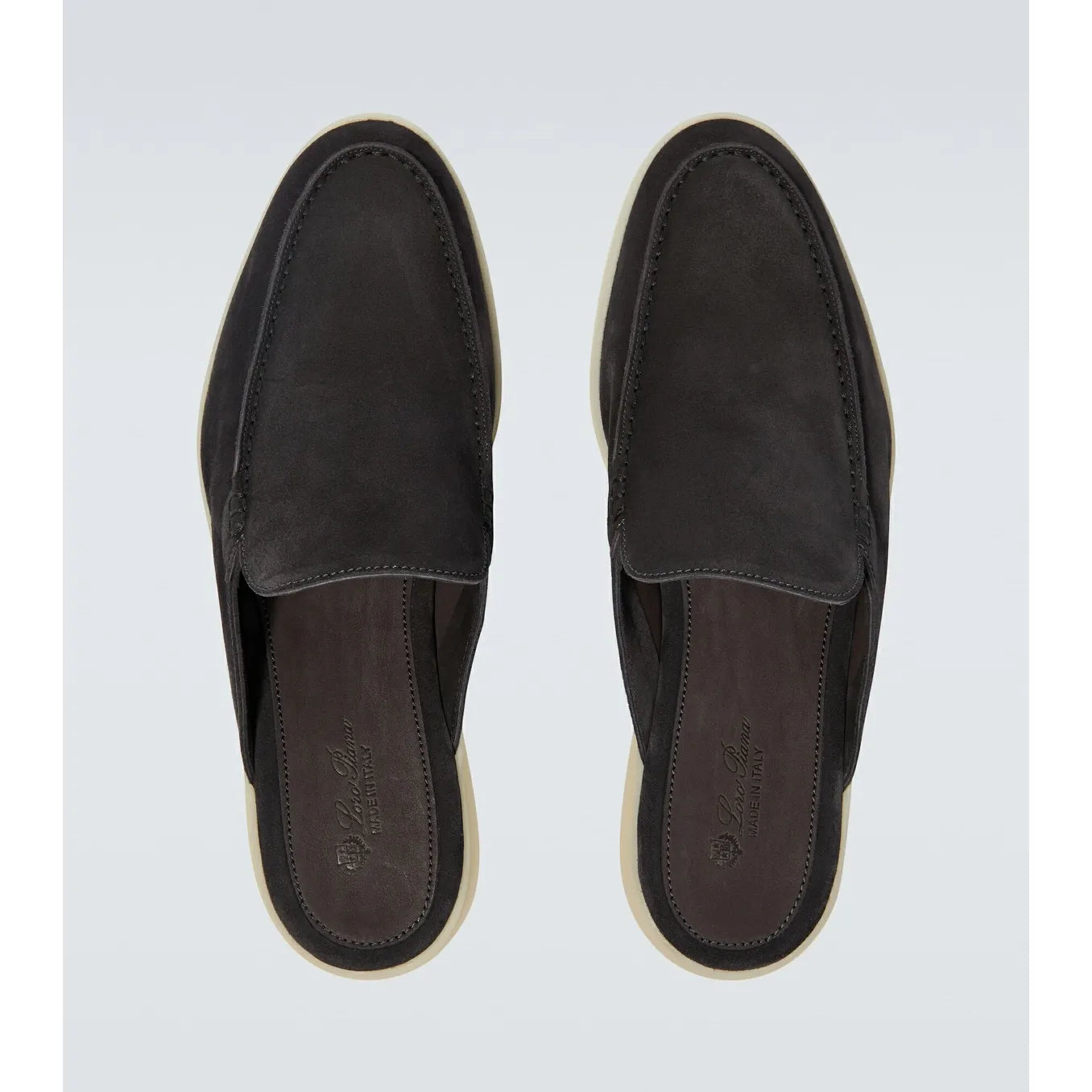 Mules Loro Piana - Walk Suede - Noir