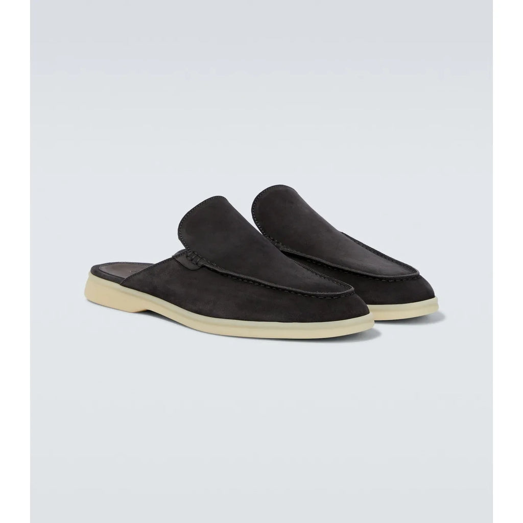 Mules Loro Piana - Walk Suede - Noir