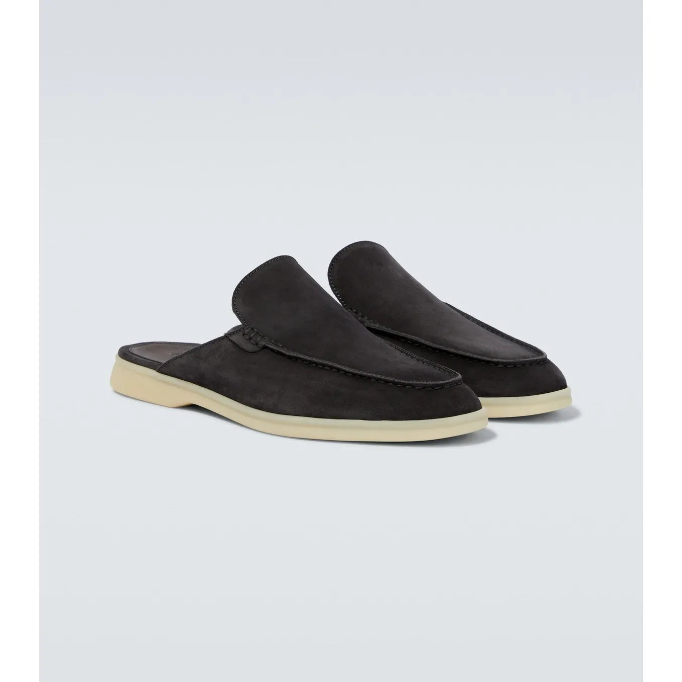 Mules Loro Piana - Walk Suede - Noir