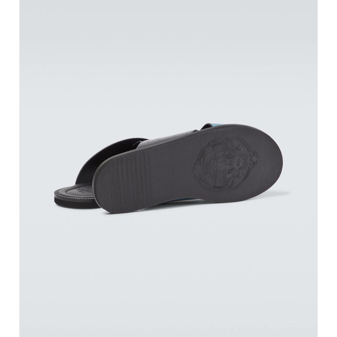 Sandale Berluti - Sifnos Scritto - Cuir - Noir/Bleu