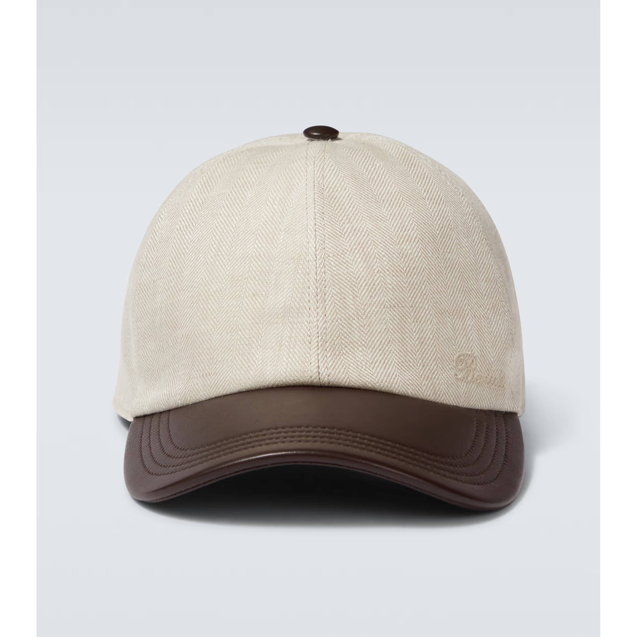 Casquette Berluti - En lin à cuir
