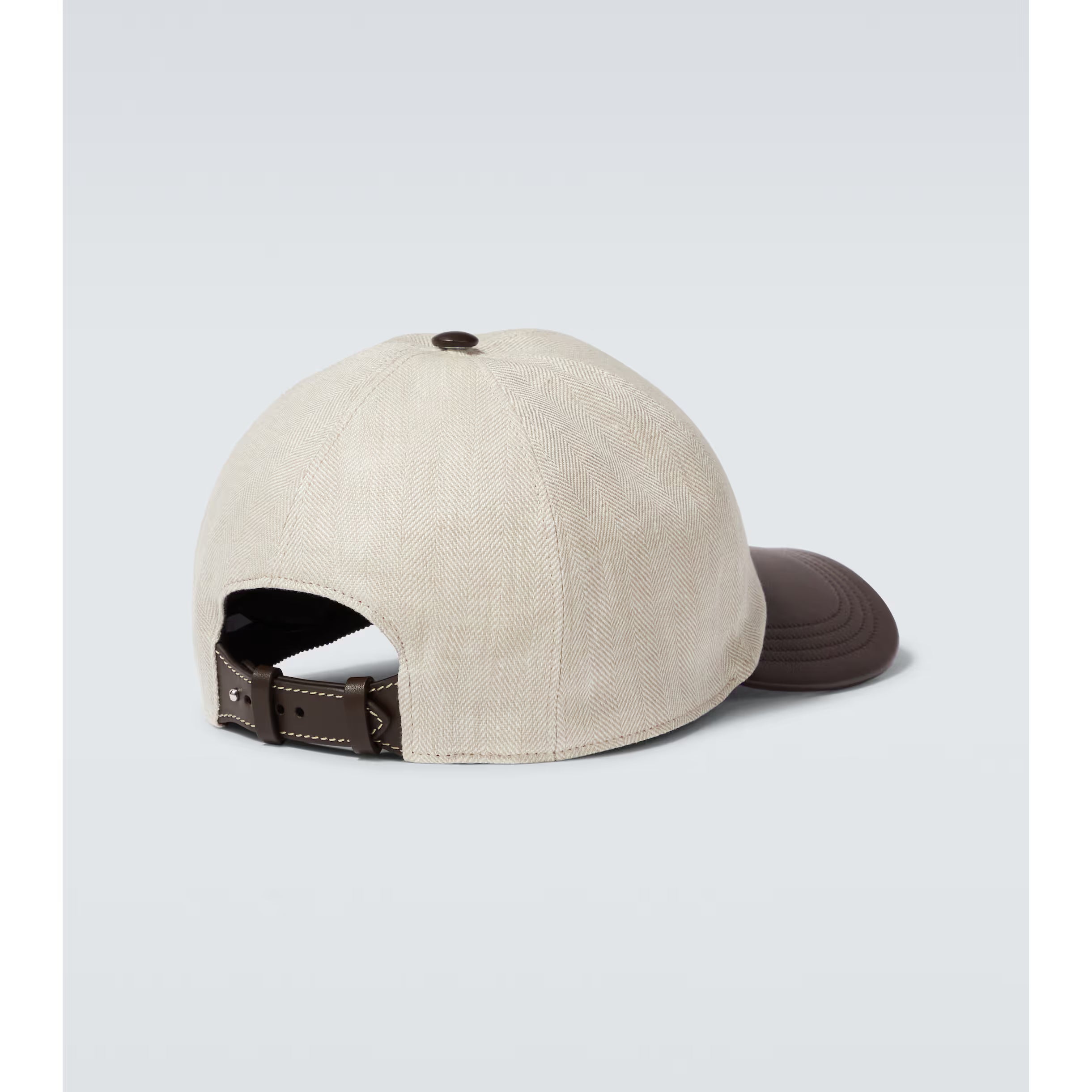 Casquette Berluti - En lin à cuir