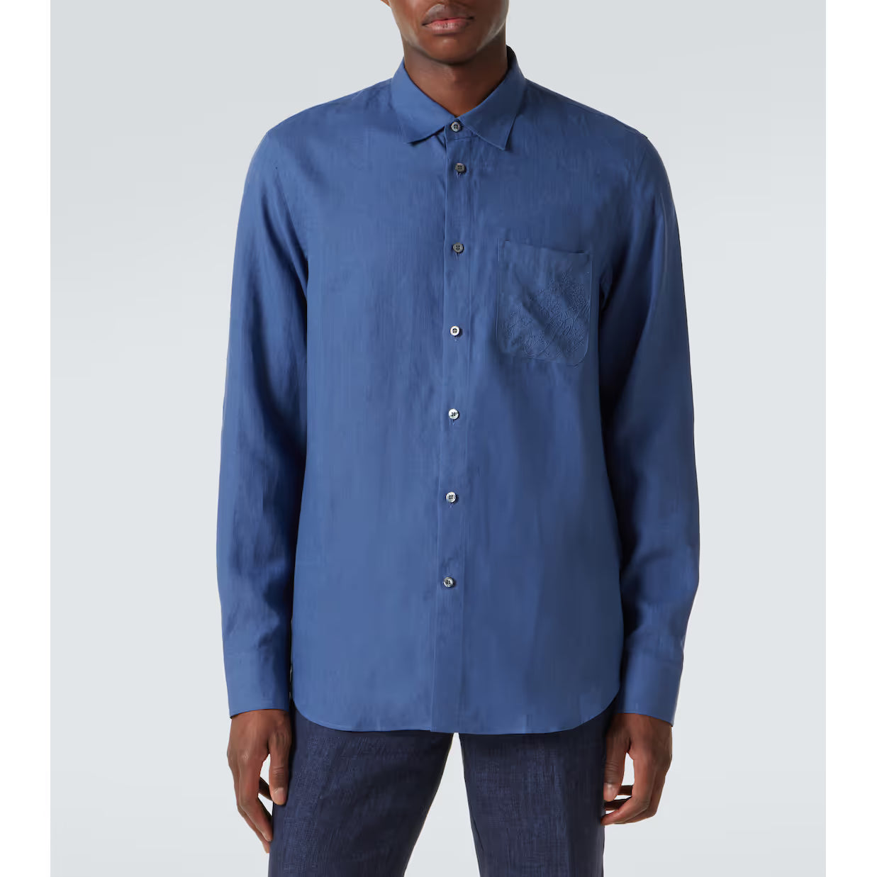 Chemise Berluti - Scritto – Lin - Bleu Marine