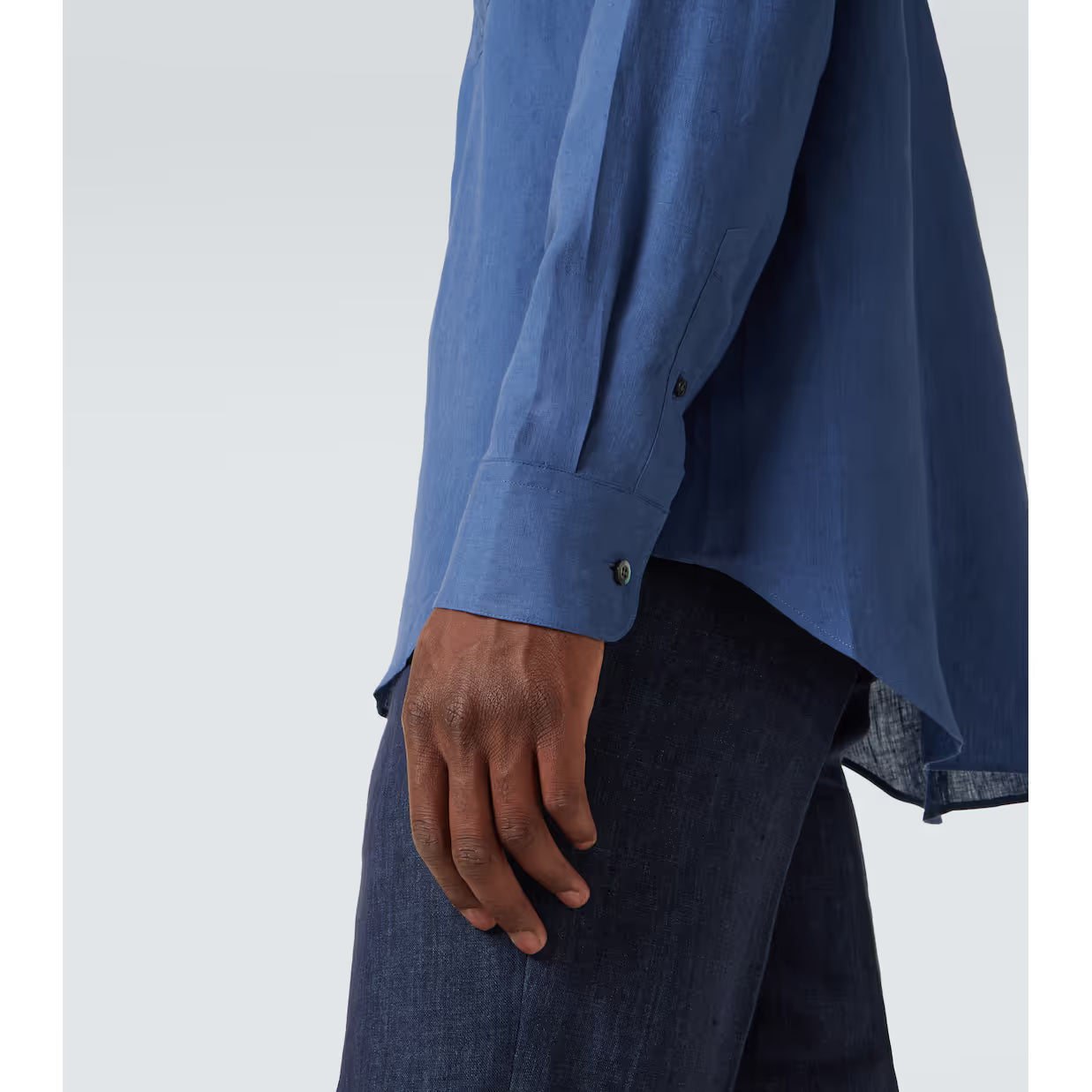 Chemise Berluti - Scritto – Lin - Bleu Marine