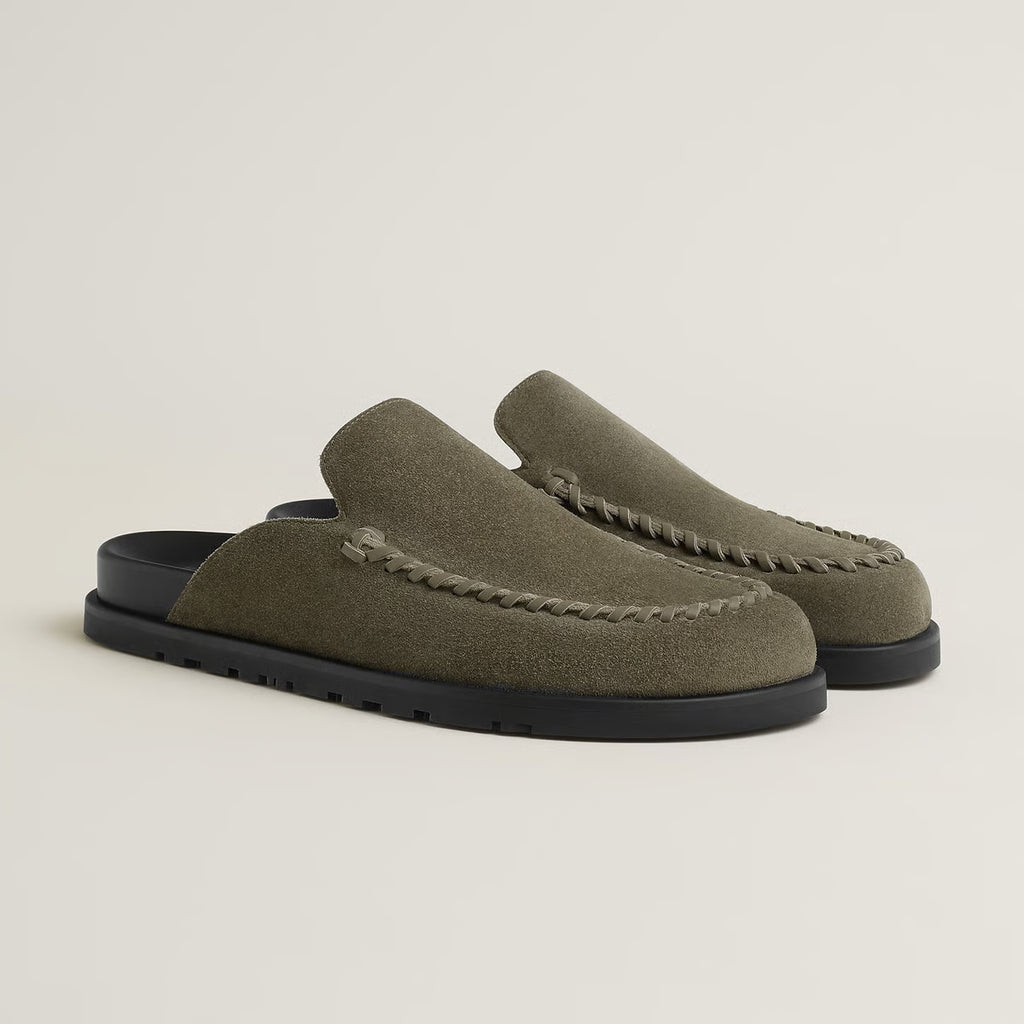 Mules Hermes - Johan - Étoupe