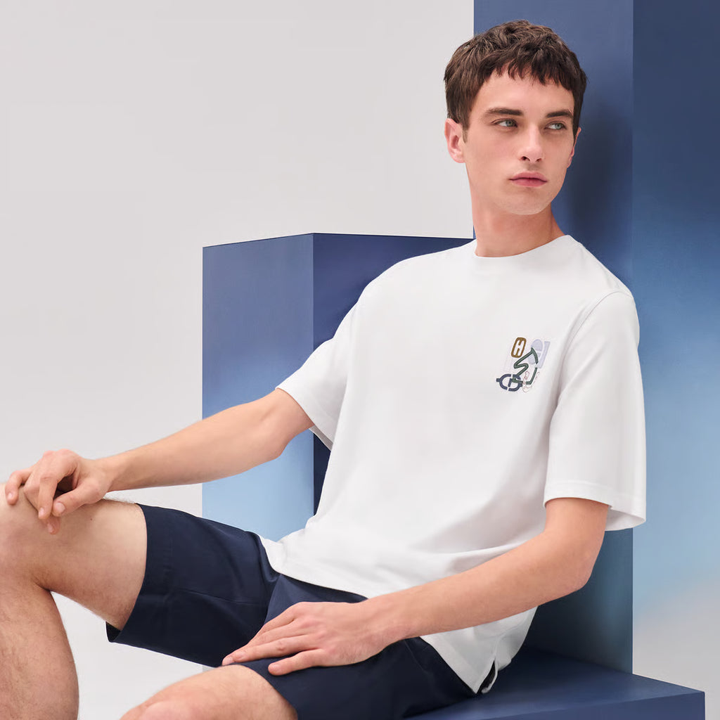 T-Shirt Hermes - "H Puzzle" - Blanc