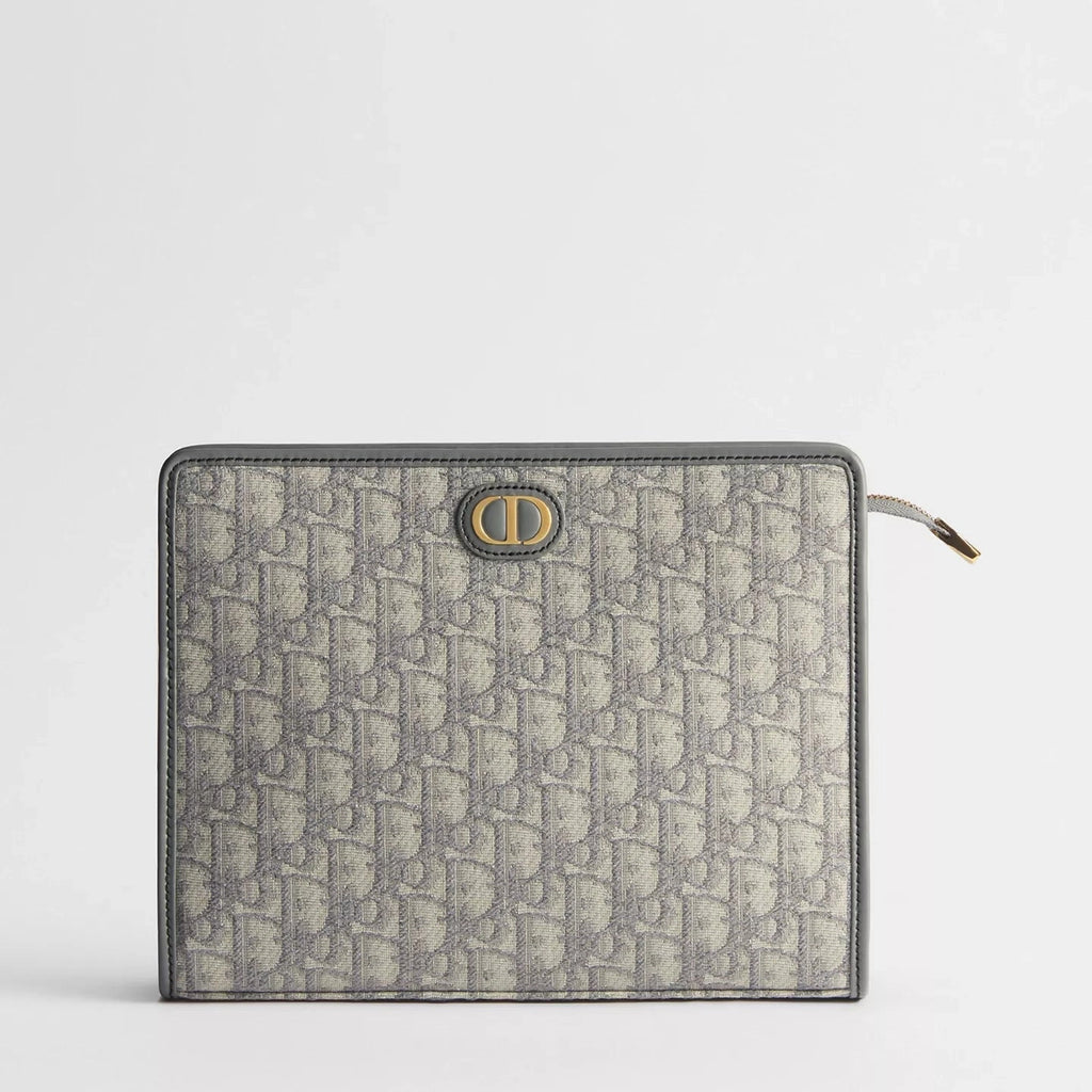 Pochette Dior - Dea 30 Montaigne - Toile jacquard Dior Oblique gris
