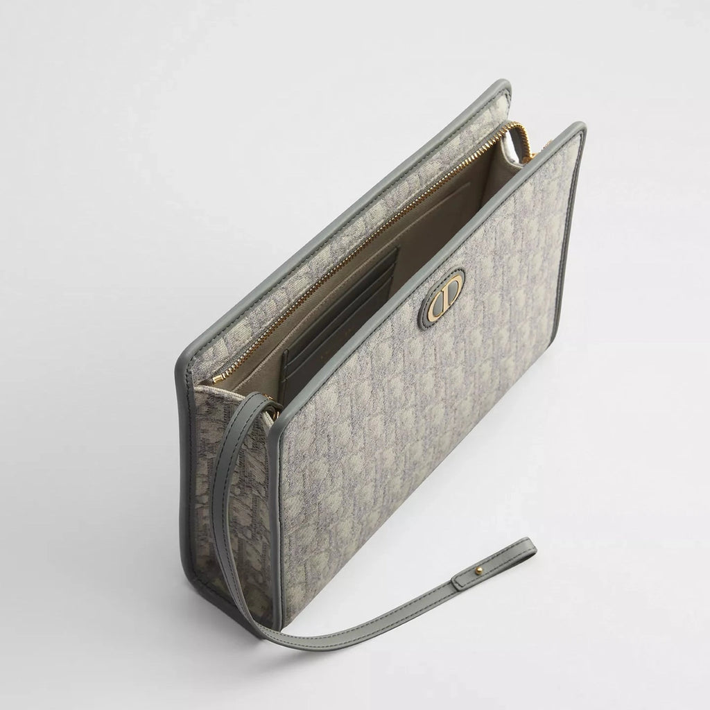 Pochette Dior - Dea 30 Montaigne - Toile jacquard Dior Oblique gris