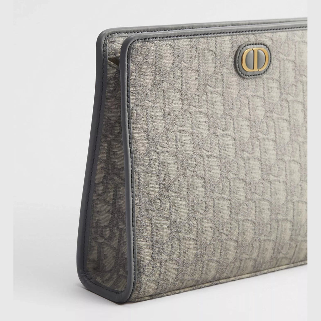Pochette Dior - Dea 30 Montaigne - Toile jacquard Dior Oblique gris