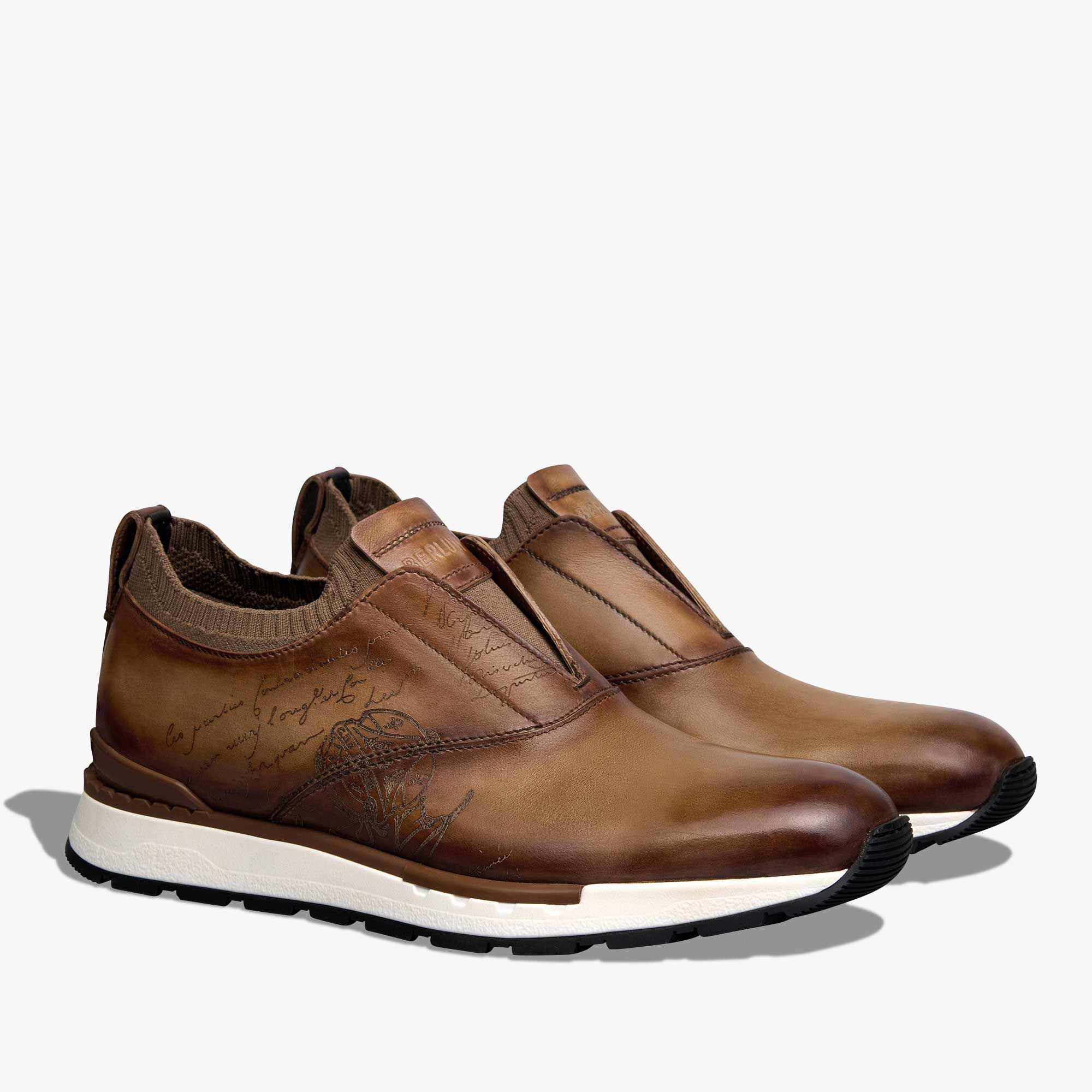 Espadrilles Berluti - Fast Track En Cuir Et Maille