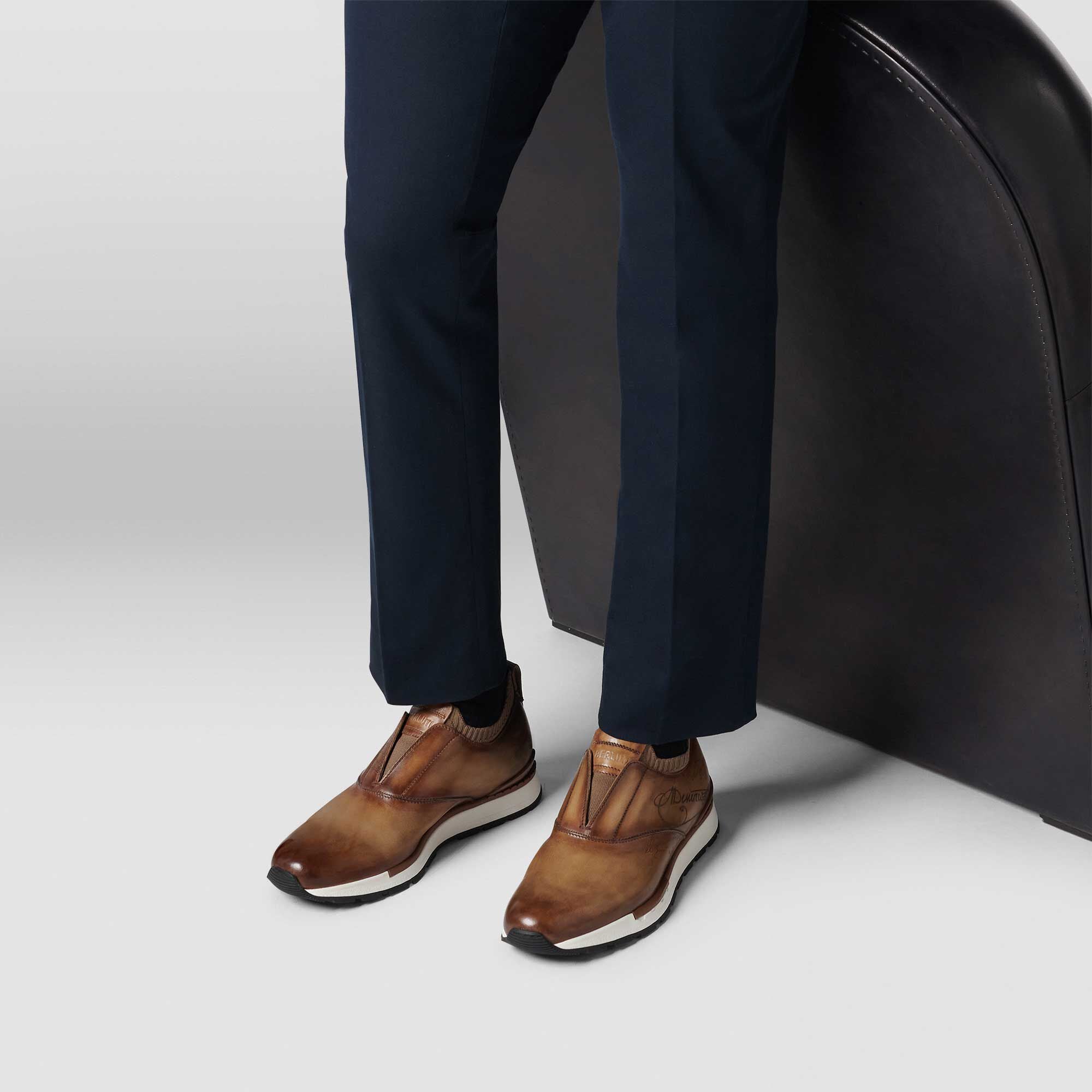 Espadrilles Berluti - Fast Track En Cuir Et Maille