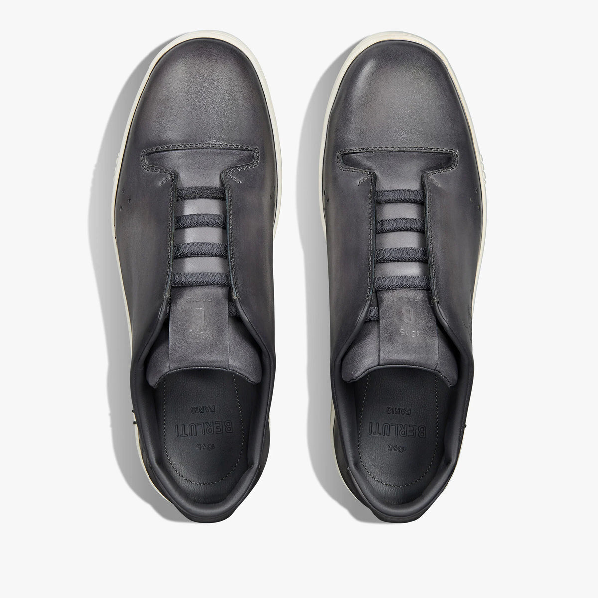 Espadrilles Berluti - Playtime Slip On - Cuir Scritto - Gris