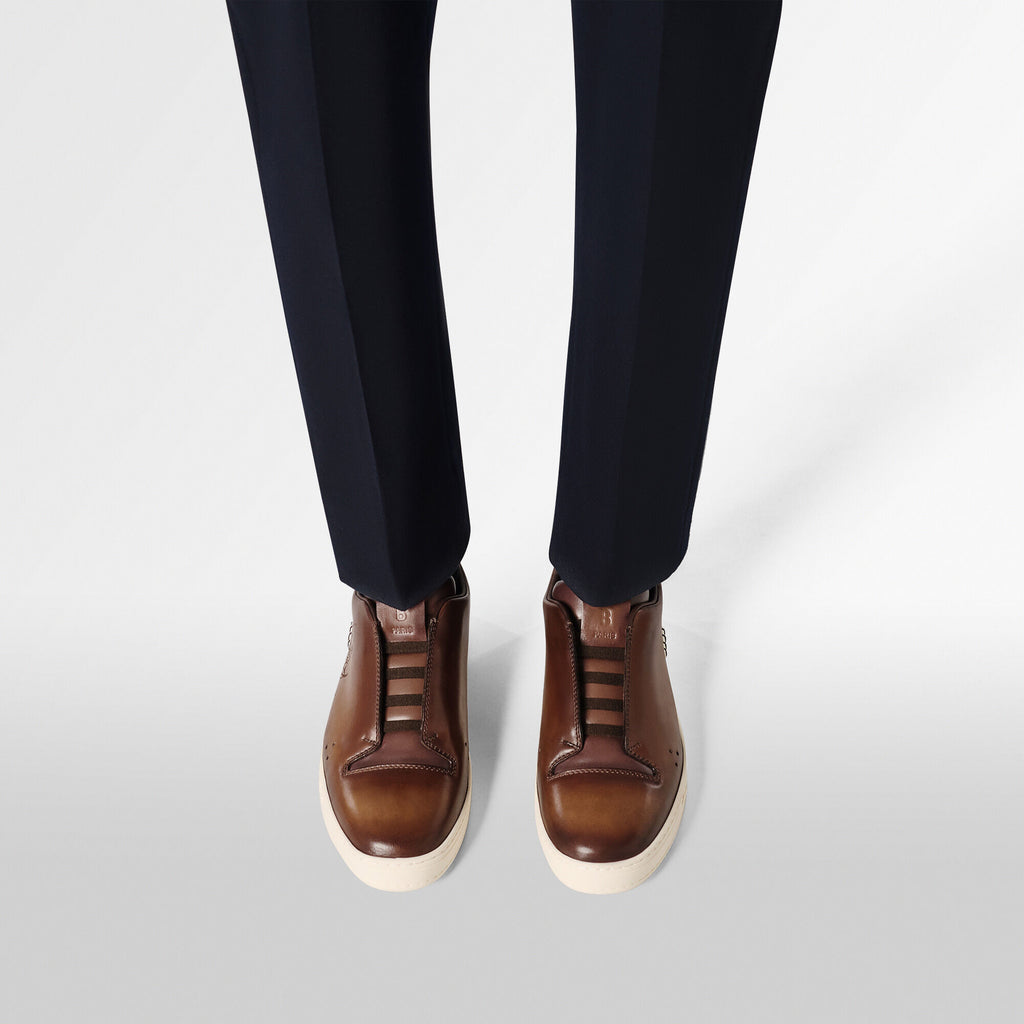 Espadrilles Berluti - Playtime Slip On - Cuir Scritto - Marron