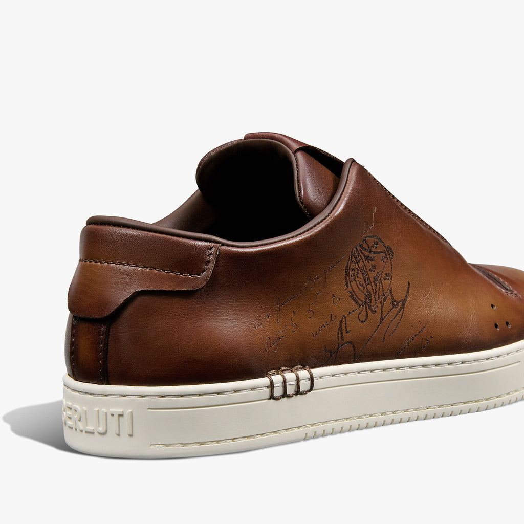 Espadrilles Berluti - Playtime Slip On - Cuir Scritto - Marron