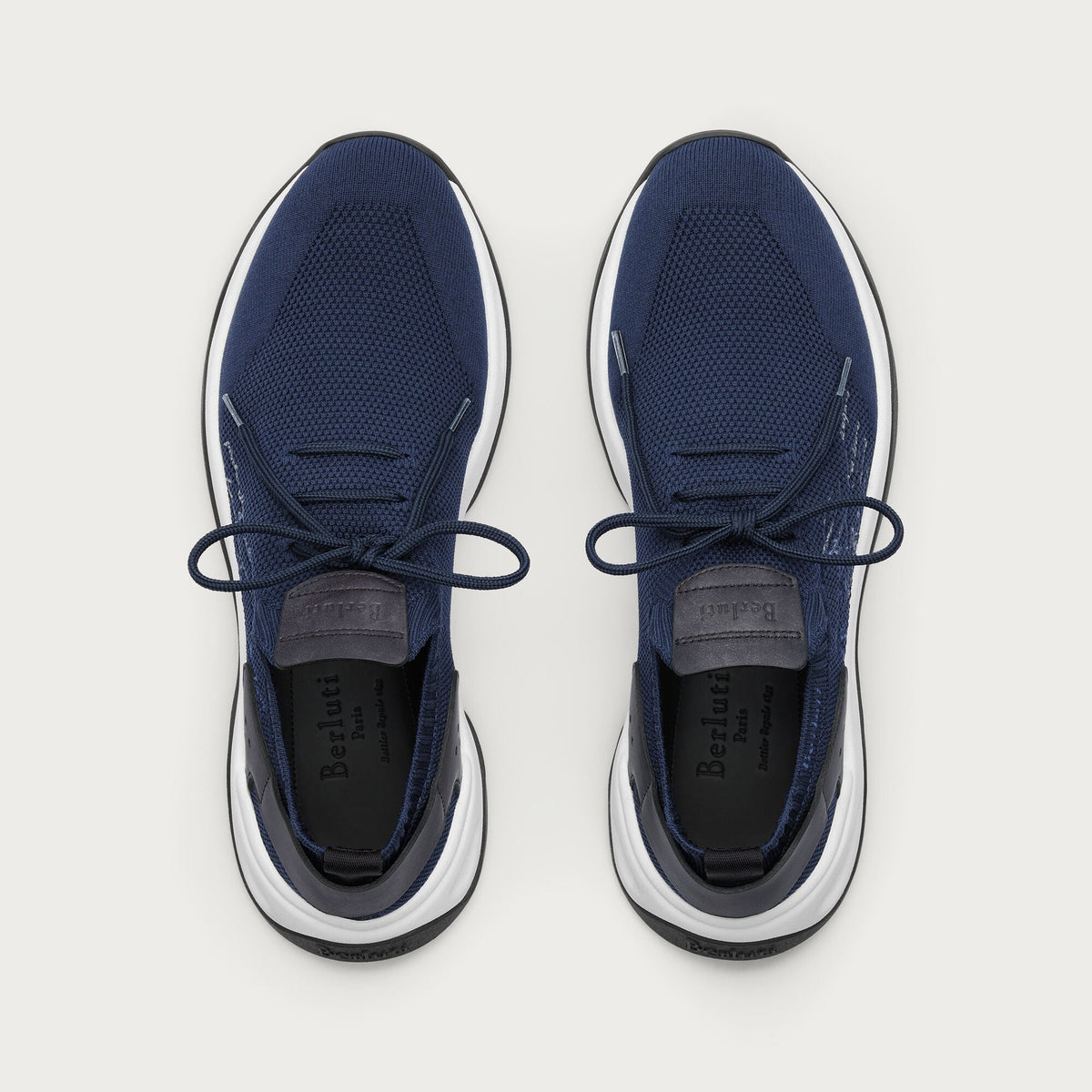 Espadrilles Berluti - Shadow - Maille et Cuir - Bleu Nuit