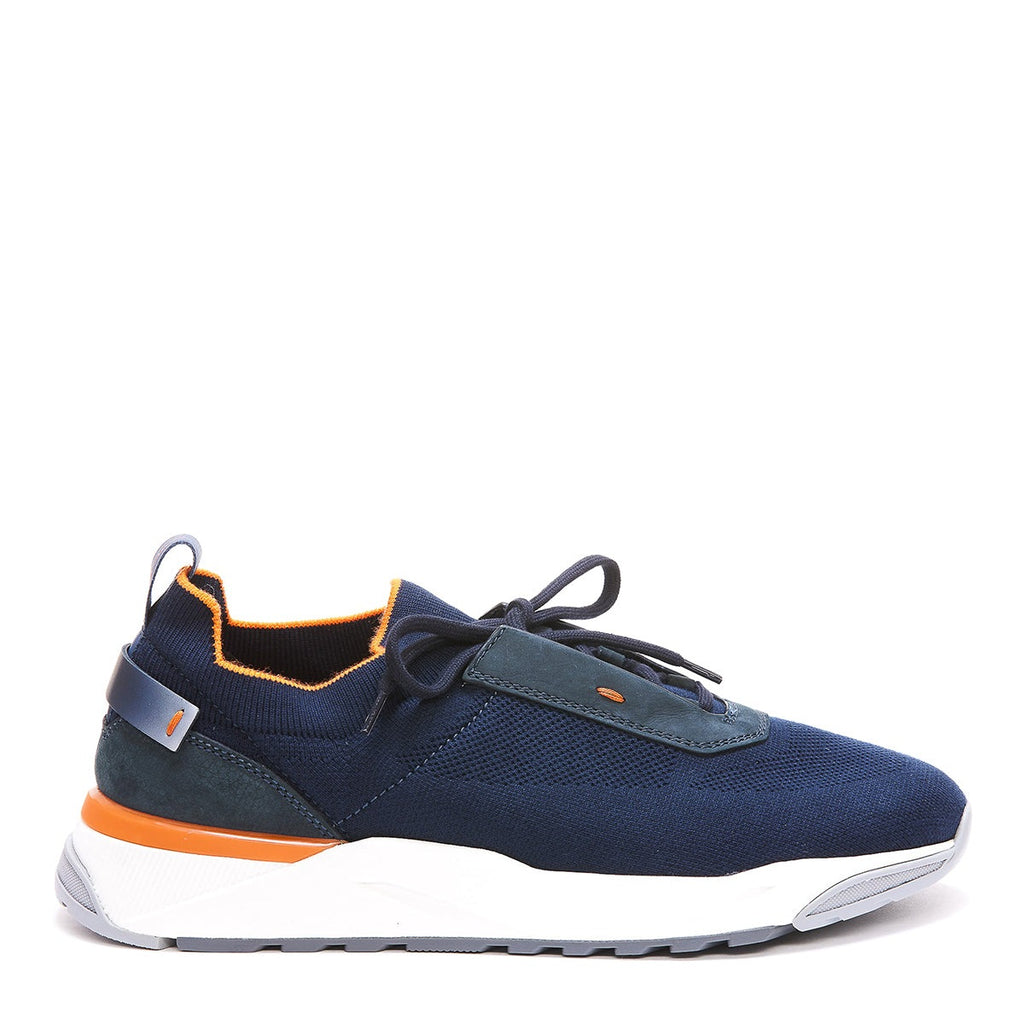 Espadrilles Santoni - NOBUCK - Bleu Marine
