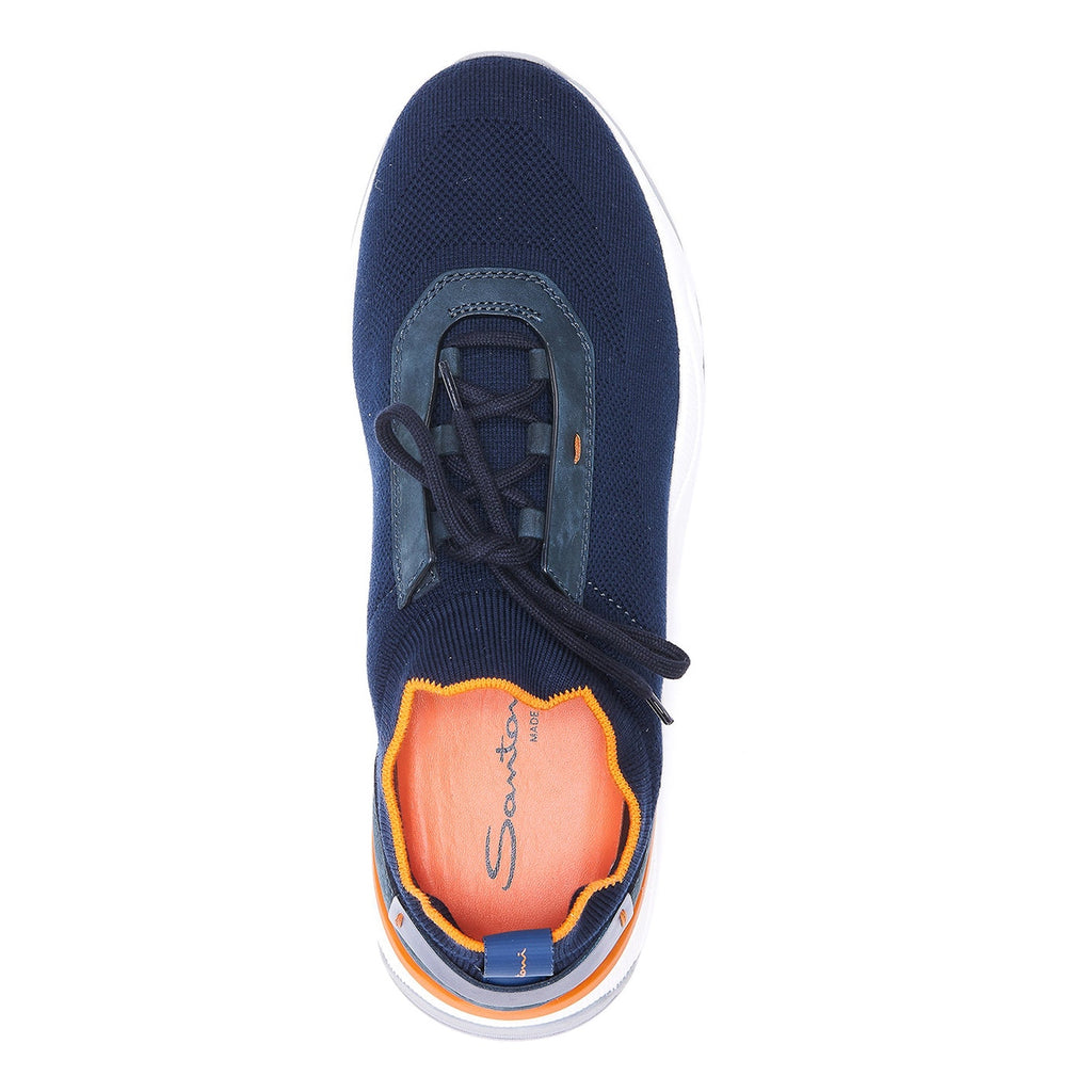 Espadrilles Santoni - NOBUCK - Bleu Marine
