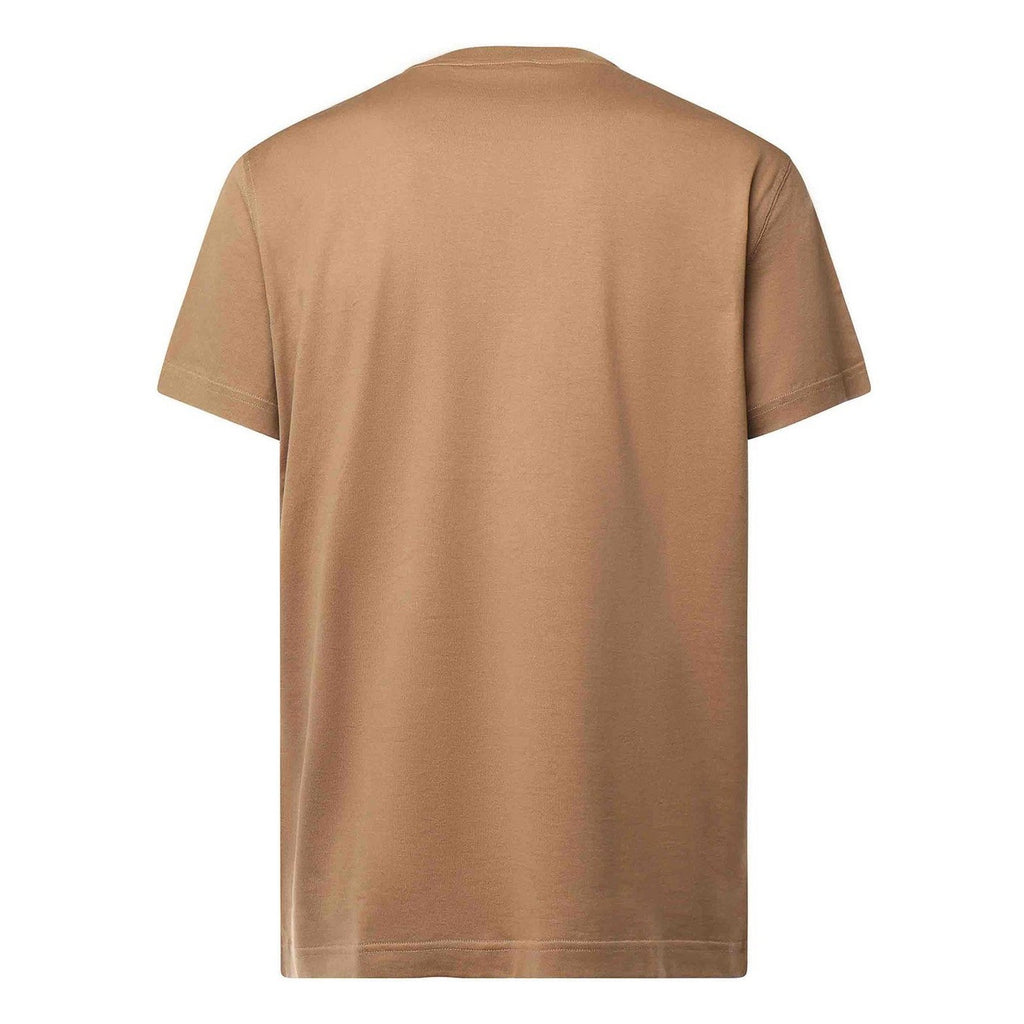T-shirt Dolce & Gabbana - Coton avec plaquette à logo - Marron