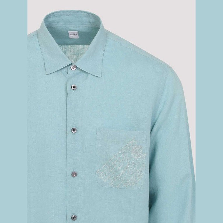 Chemise Berluti - Lin - Bleu Clair