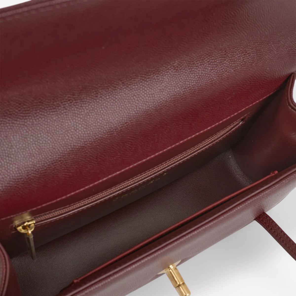 Sac Chanel - Shiny Caviar Preppy Coco - Mini - Bordeaux